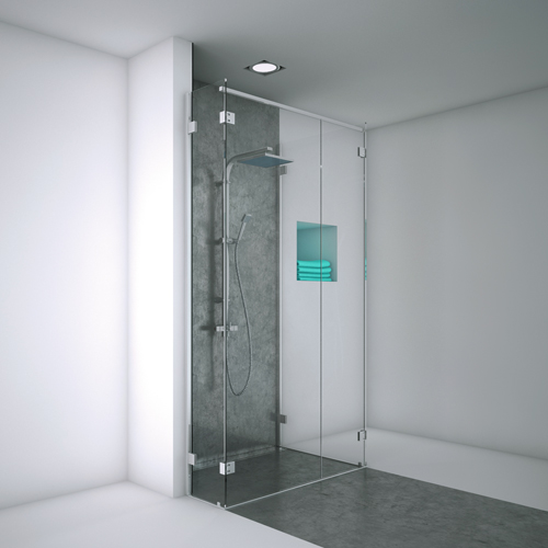 Douche sur mesure de qualité  Paroi et porte pour cabine salle de bain